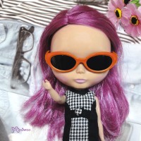HSM011ORE02 Neo B Doll Mimi Plastic Orange Glasses Black Lens HSM011ORE02 Neo B Doll Mimi Plastic Orange Glasses Black Lens