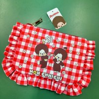 204162 Monchhichi Makeup Bag Checker Red 204162 Monchhichi Makeup Bag Checker Red