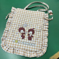 204209 Monchhichi Cord Bag 42 x 39cm Checker Beige 204209 Monchhichi Cord Bag 42 x 39cm Checker Beige