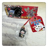 499020 Monchhichi 4cm Ceramics Lucky Cat Phone Strap Mascot BLACK 499020 Monchhichi 4cm Ceramics Lucky Cat Phone Strap Mascot BLACK