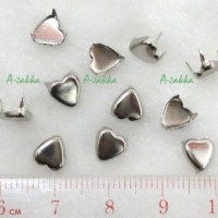 NDA047SLR Doll Dress Making Tools Mini Heart Rivet 6mm Silver NDA047SLR Doll Dress Making Tools Mini Heart Rivet 6mm Silver