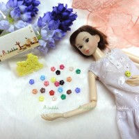 NDB007YEW Doll Dress Sewing Button Sakura Flower 6.5mm Yellow NDB007YEW Doll Dress Sewing Button Sakura Flower 6.5mm Yellow