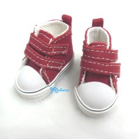 SHU051RED Yo-SD bjd Doll Shoes 2 Strap Denim Boots Red SHU051RED Yo-SD bjd Doll Shoes 2 Strap Denim Boots Red