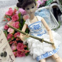 1/6 Bjd Knife Weapon Miniature Mini Metal Sword Gold TPS042GLD 1/6 Bjd Knife Weapon Miniature Mini Metal Sword Gold TPS042GLD
