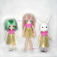 WHB007 OB 11cm Doll Figure One-piece Dress Gold WHB007 OB 11cm Doll Figure One-piece Dress Gold